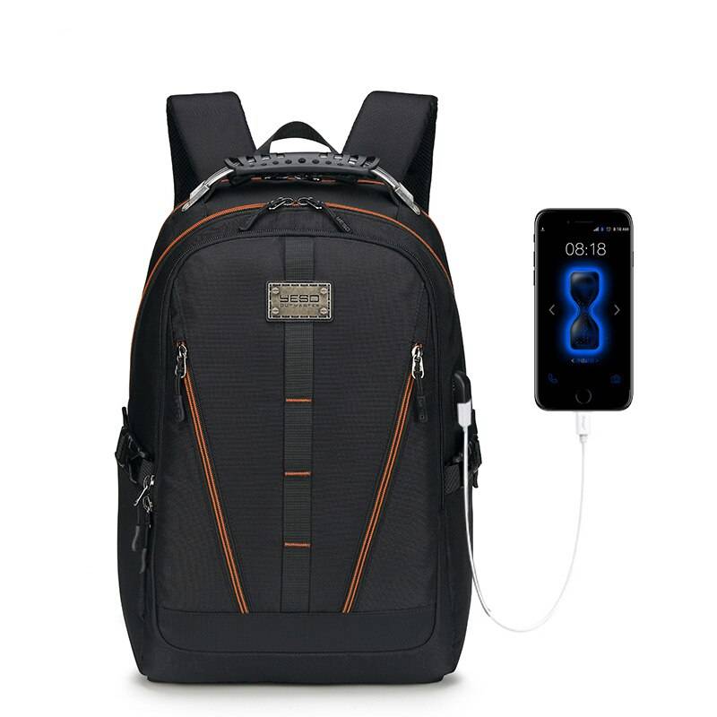 Waterproof USB-Charging Travel Backpack Camping Bags & Backpacks cb5feb1b7314637725a2e7: Orange|Red