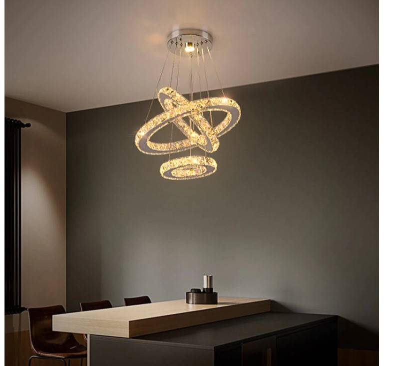 Futuristic Style Crystal Pendant Lighting EMG EDGE