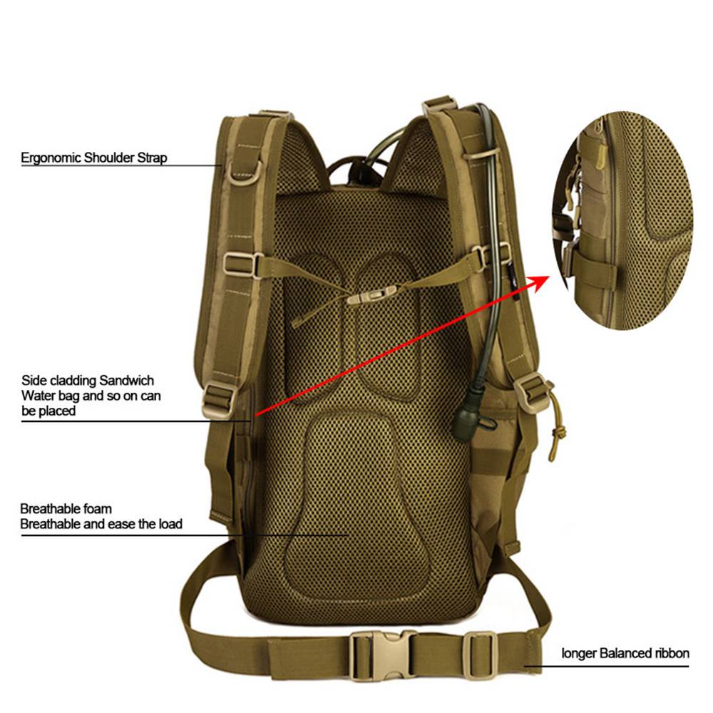 Waterproof Military Nylon Backpacks 30 L Camping Bags & Backpacks cb5feb1b7314637725a2e7: Black|Camel|Camouflage|coffee|Green|Khaki