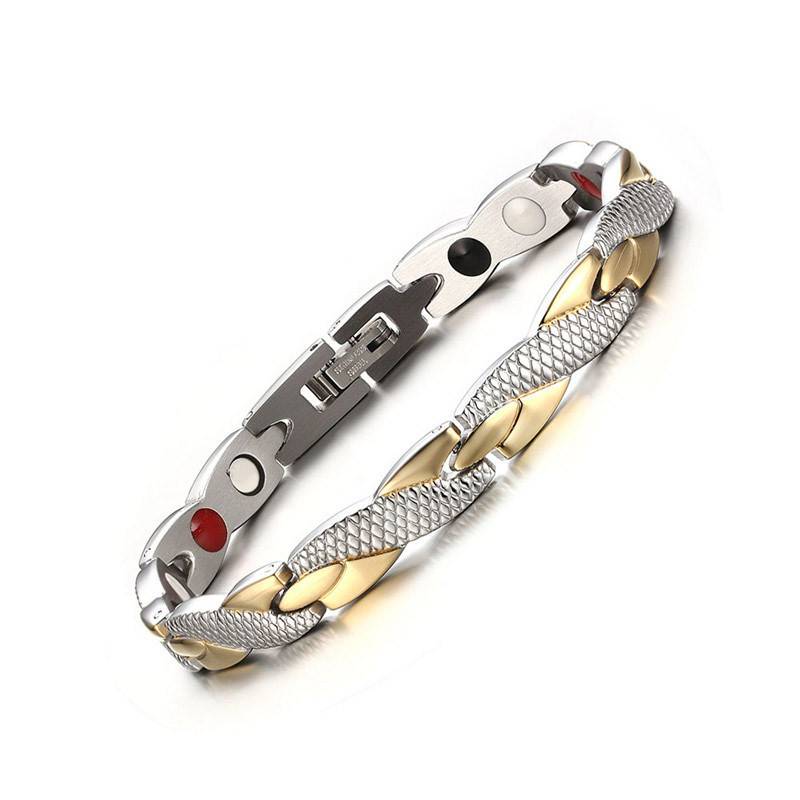 Men Silver and Gold Bracelet EMG EDGE