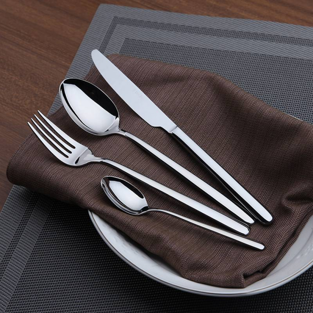 Silver Stainless Steel Flatware Set EMG EDGE