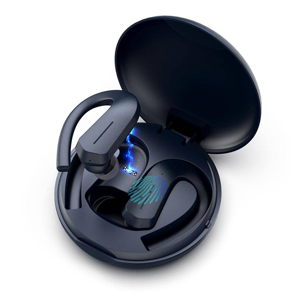 Wireless Waterproof Earphones for Sports Earphones & Headphones cb5feb1b7314637725a2e7: Dark Blue